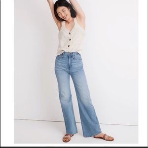 NWT Madewell 11" High Rise Flare with Magic Pockets Women's Denim Jeans Size 32